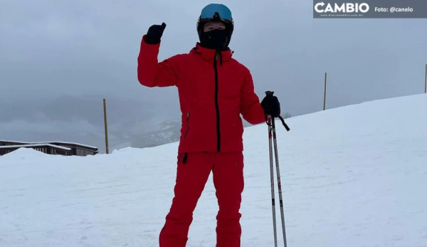 VIDEO: Canelo Álvarez se la rompe al esquiar sobre la nieve