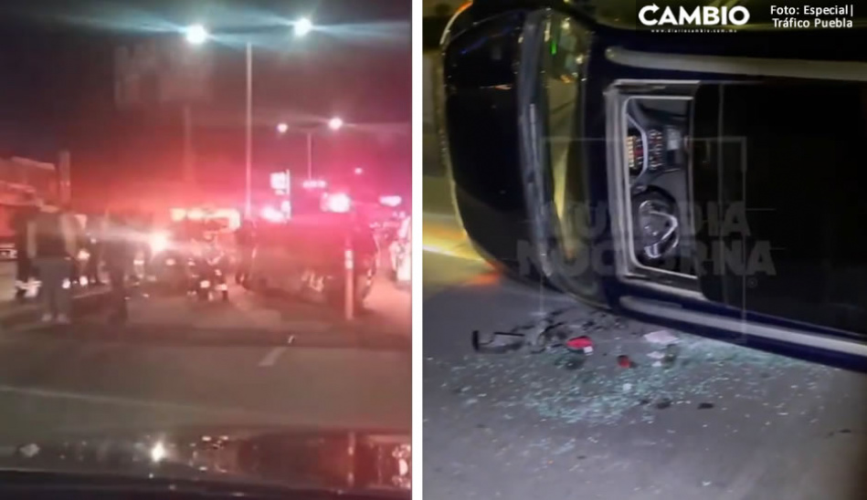 Imprudencia Al Volante Vuelcan Dos Autos En Calles De Puebla Video