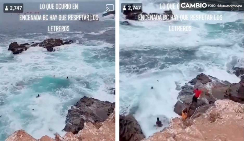 Susto vacacional El mar se traga a familia que entró a una zona