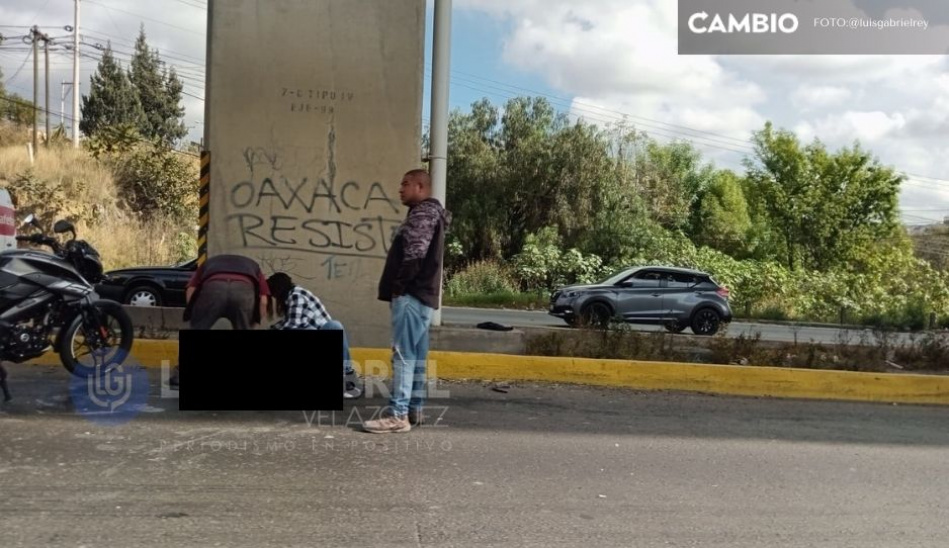 Motociclista pierde la vida al chocar contra pilar de la México Puebla