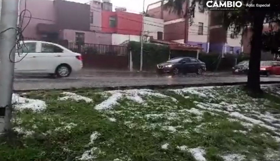 Puebla Se Pinta De Blanco Se Registra Fuerte Lluvia Y Granizada Videos